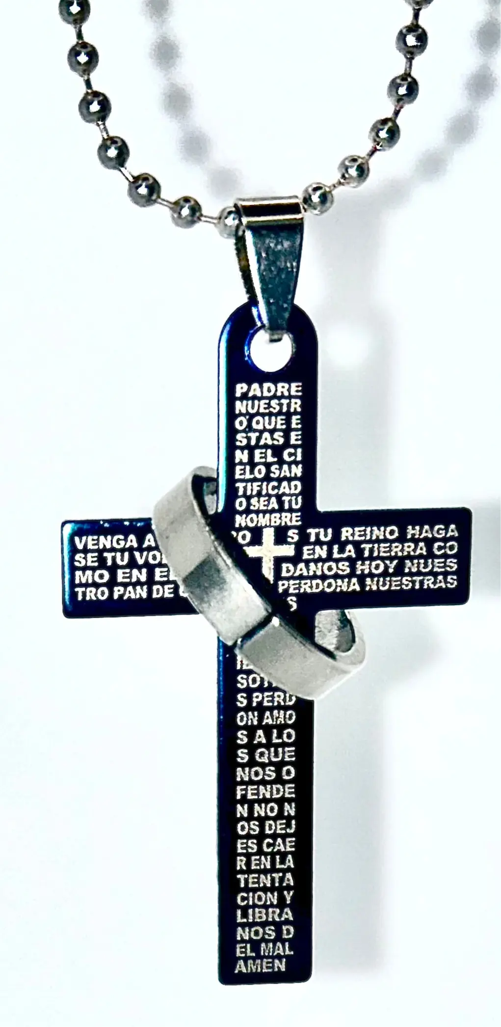 Lord’s Prayer en español and English stainless steel Trust Media 365 Jewlery