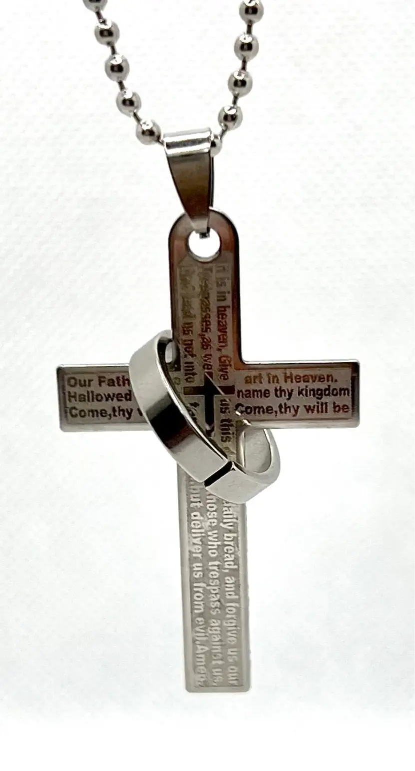 Lord’s Prayer en español and English stainless steel Trust Media 365 Jewlery