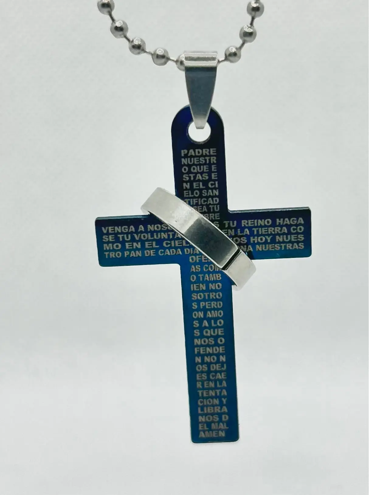 Lord’s Prayer en español and English stainless steel Trust Media 365 Jewlery