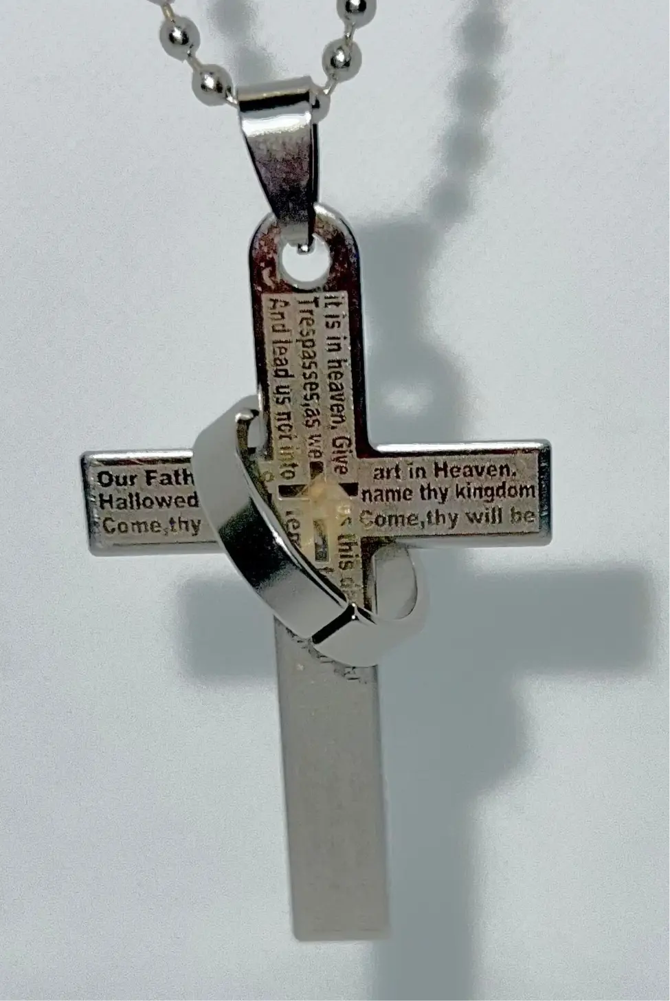 Lord’s Prayer en español and English stainless steel Trust Media 365 Jewlery