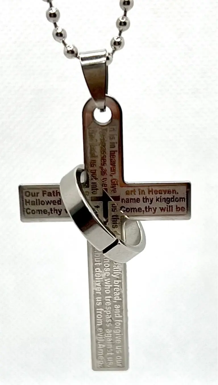Lord’s Prayer en español and English stainless steel Trust Media 365 Jewlery