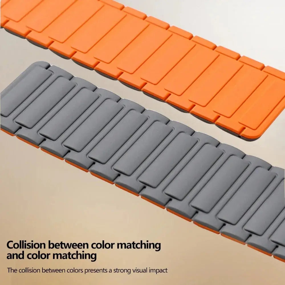 Magnetic Loop for Apple Watch Bands 44mm 40mm 49mm 45mm 41mm 38mm Silicone Bracelet iWatch Series 9 8 7 6 5 4 3 Se ultra 2 strap Generic