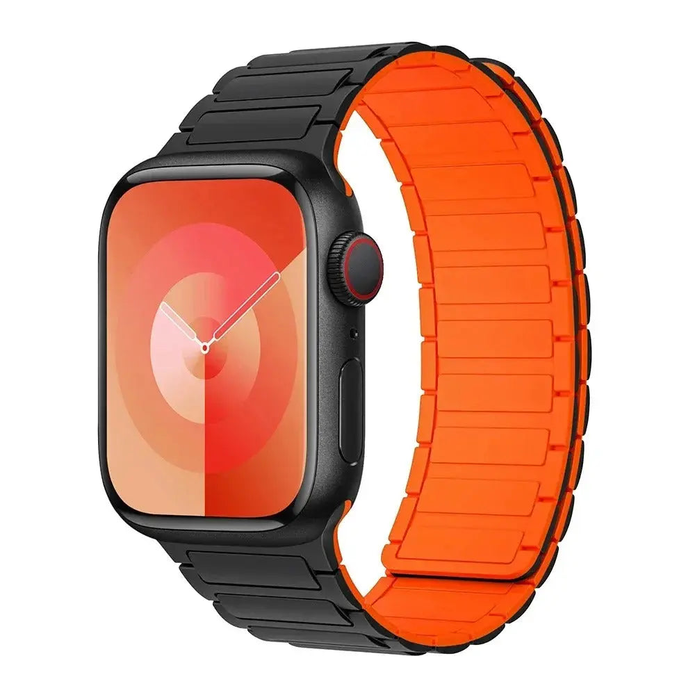 Magnetic Loop for Apple Watch Bands 44mm 40mm 49mm 45mm 41mm 38mm Silicone Bracelet iWatch Series 9 8 7 6 5 4 3 Se ultra 2 strap Generic