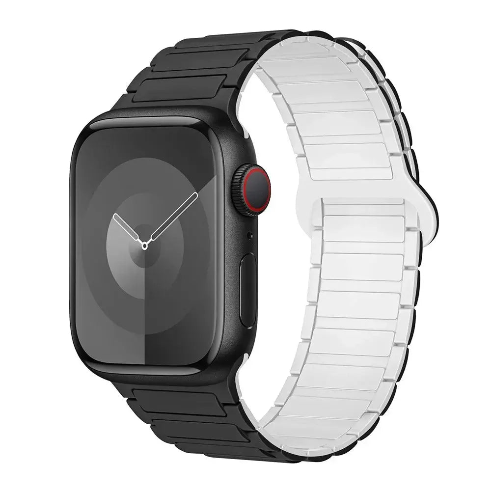 Magnetic Loop for Apple Watch Bands 44mm 40mm 49mm 45mm 41mm 38mm Silicone Bracelet iWatch Series 9 8 7 6 5 4 3 Se ultra 2 strap Generic