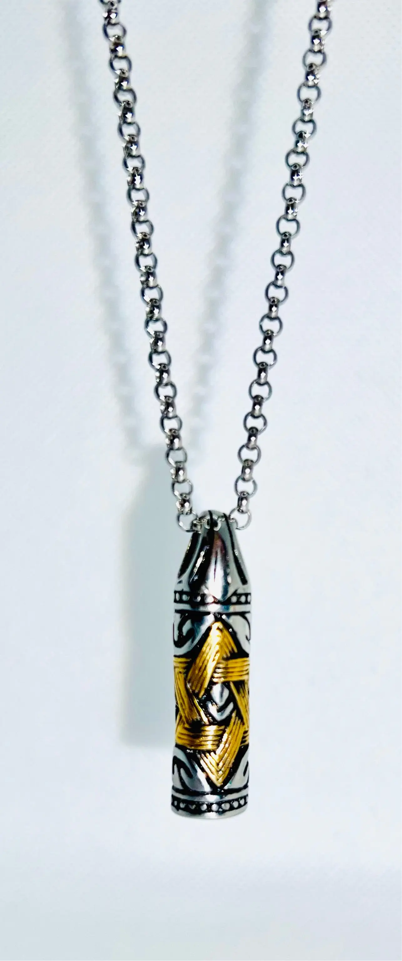 Mens 6 Point Star of David Hexagram Necklace With Pendant Stainless Steel Generic