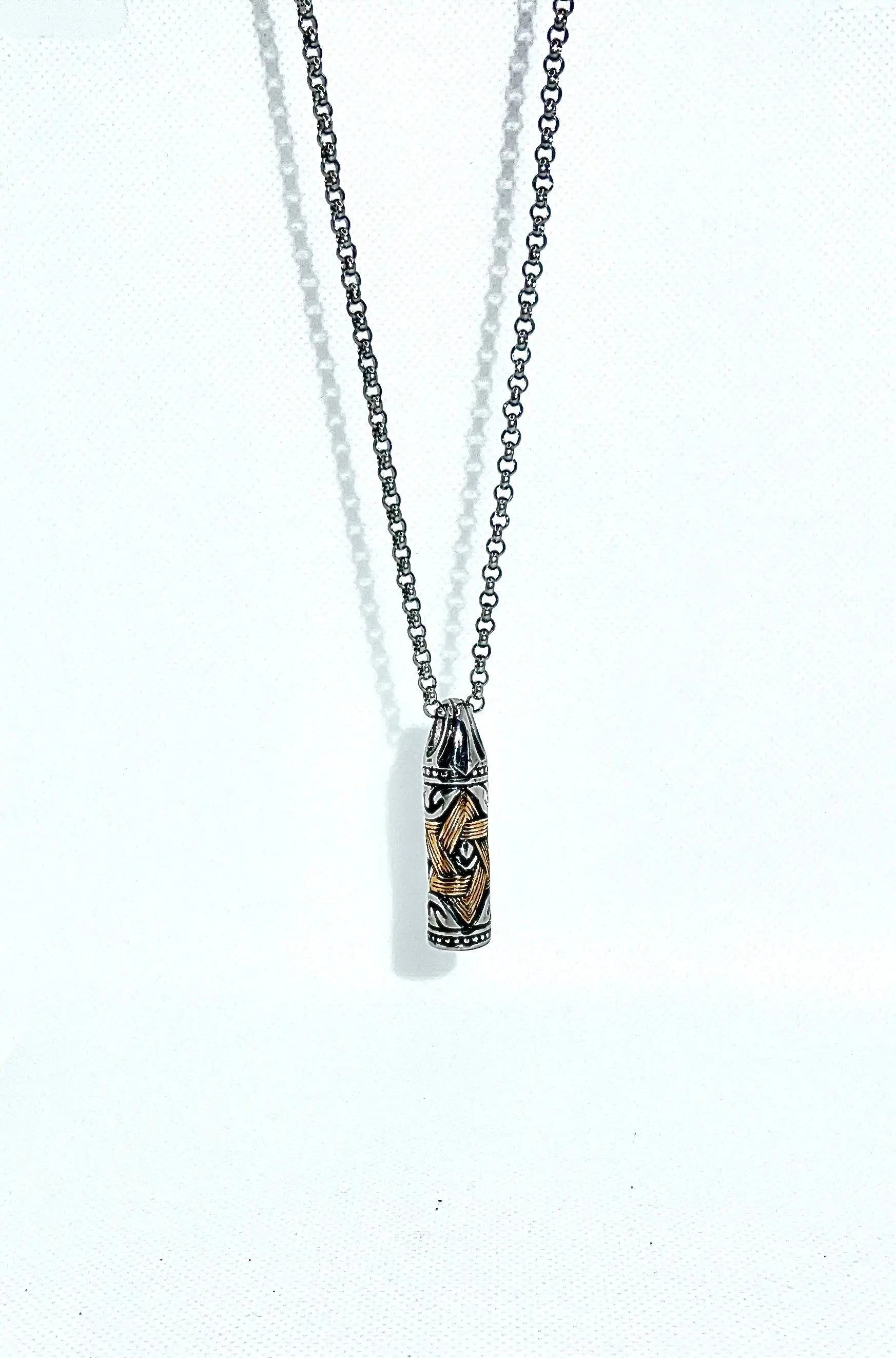 Mens 6 Point Star of David Hexagram Necklace With Pendant Stainless Steel Generic