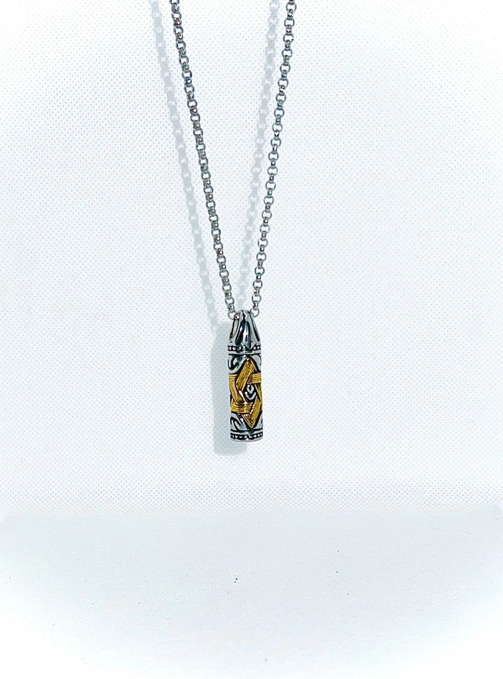 Star of David necklace Mens 6 Point Star of David Hexagram Necklace With Pendant Stainless Steel Trust Media 365 Jewlery