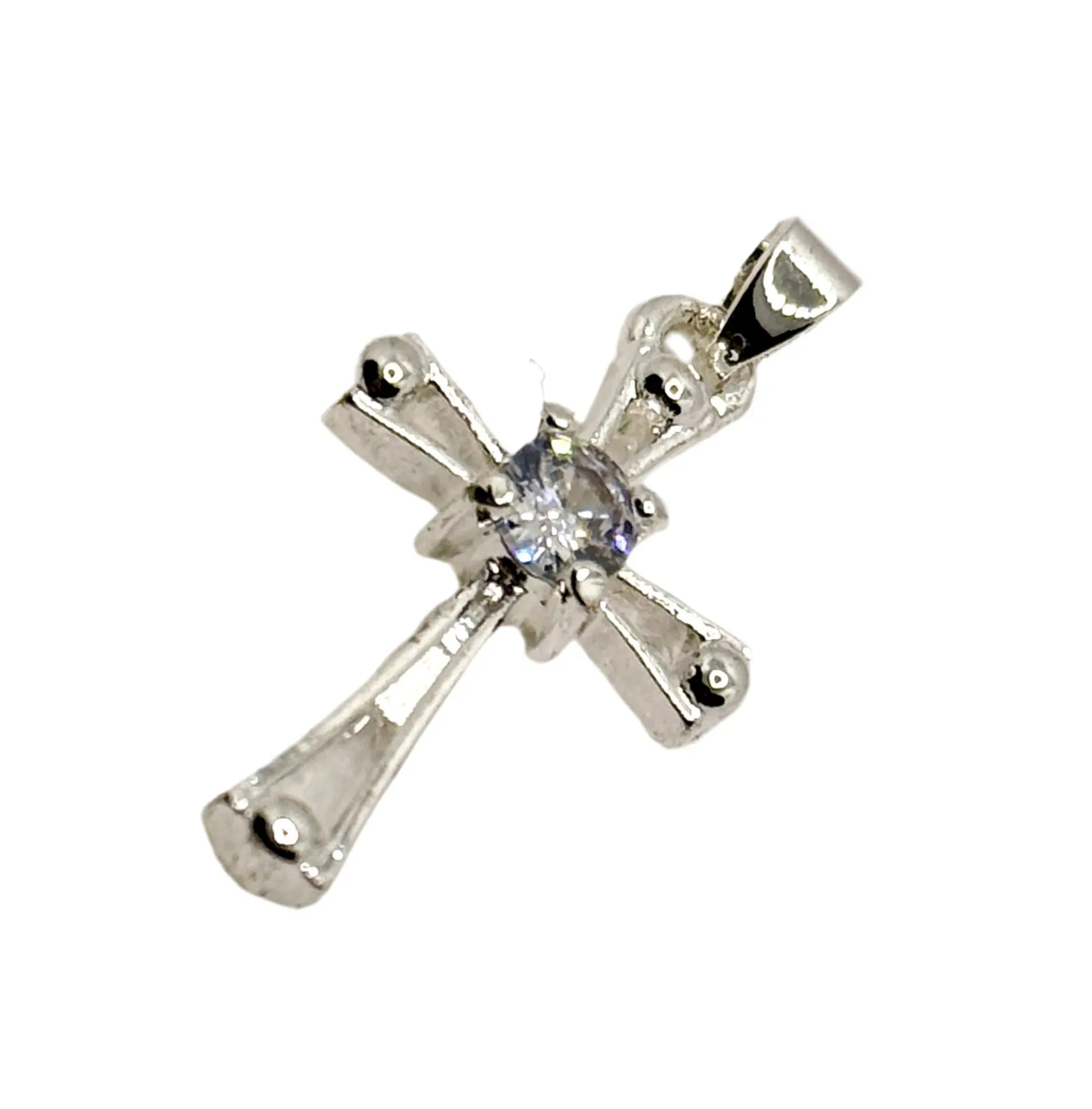 New Trendy 925 Sterling Silver Necklaces For Women Simple Personality Cross Pendant Jewelry Lady Anniversary Accessories Generic