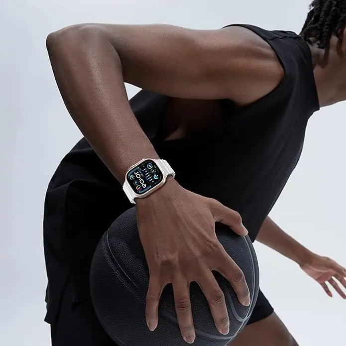 Ocean Silicone Sport Band For Apple Watch Ultra 2/Ultra Band 49mm 45mm 44mm 42mm for Men Women, Breathable Soft Waterproof Strap Generic
