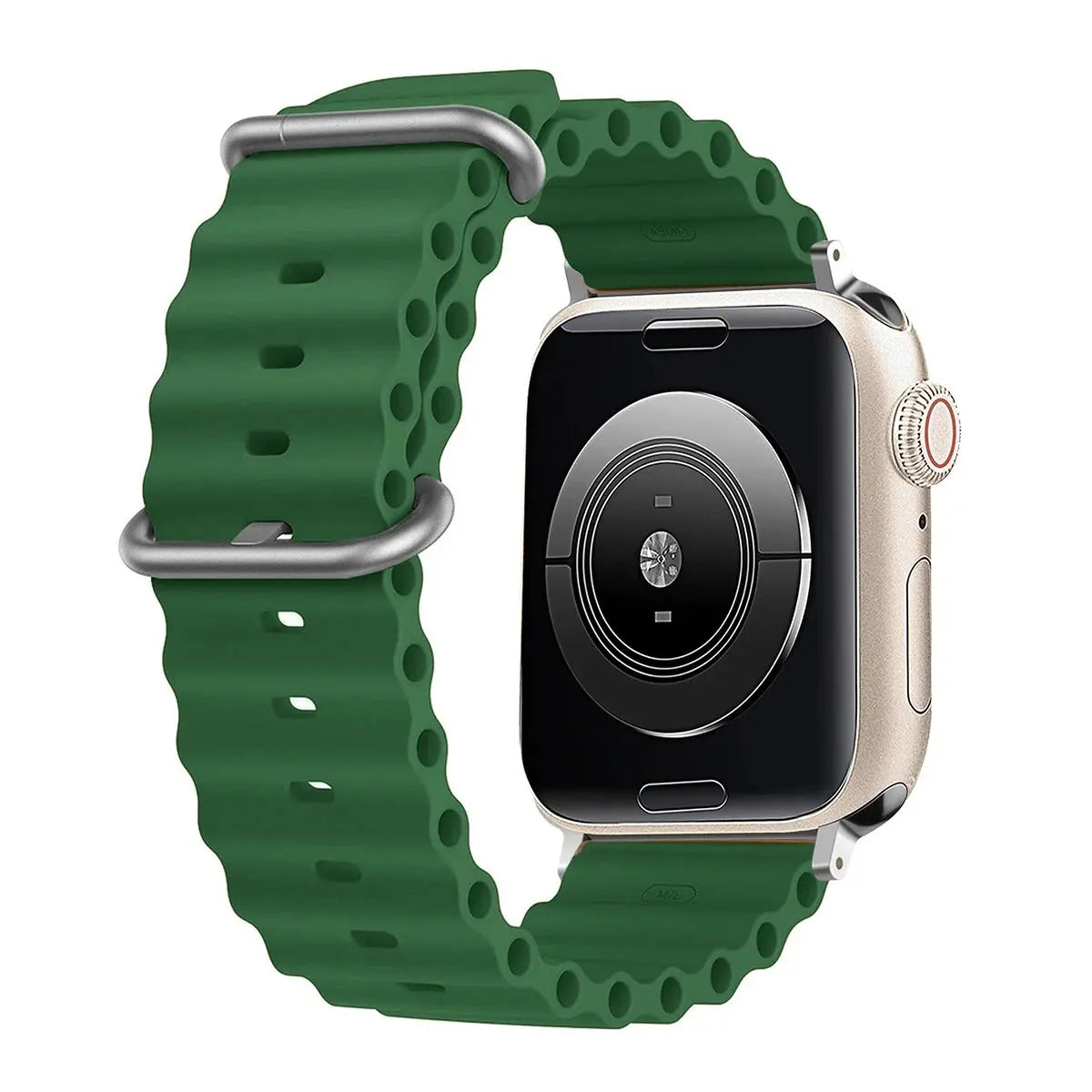 Ocean Silicone Sport Band For Apple Watch Ultra 2/Ultra Band 49mm 45mm 44mm 42mm for Men Women, Breathable Soft Waterproof Strap Generic