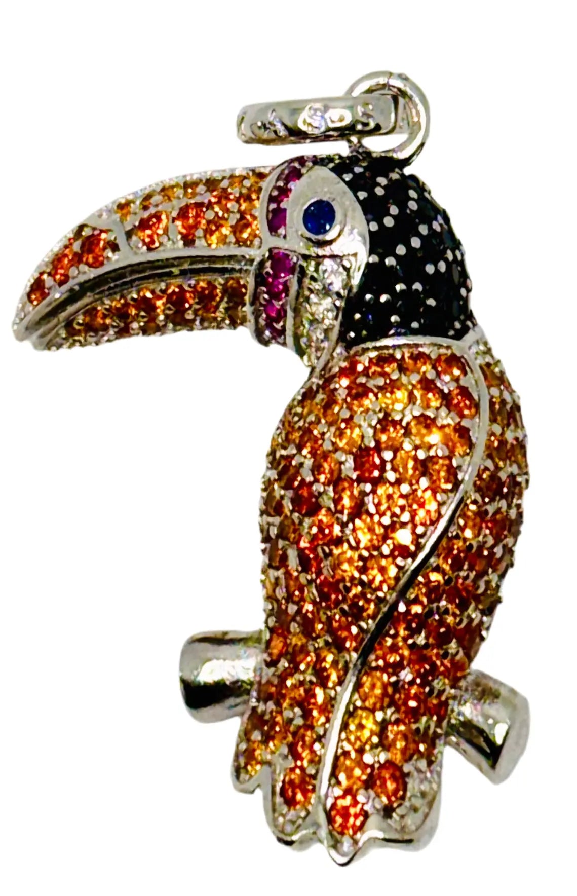 Toucan jewelry Pendant Colorful Birds Toucan Brand Fashion 925 Sterling Silver Jewelry Europe Bijoux Accessories Gift For Woman Men Girls Generic