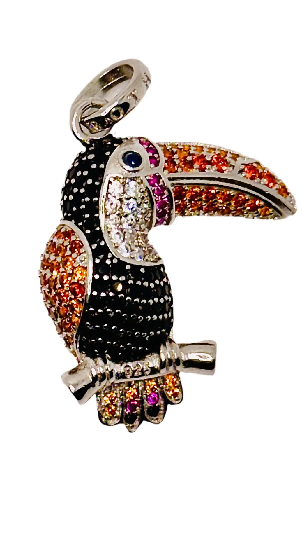 Toucan jewelry Pendant Colorful Birds Toucan Brand Fashion 925 Sterling Silver Jewelry Europe Bijoux Accessories Gift For Woman Men Girls Generic