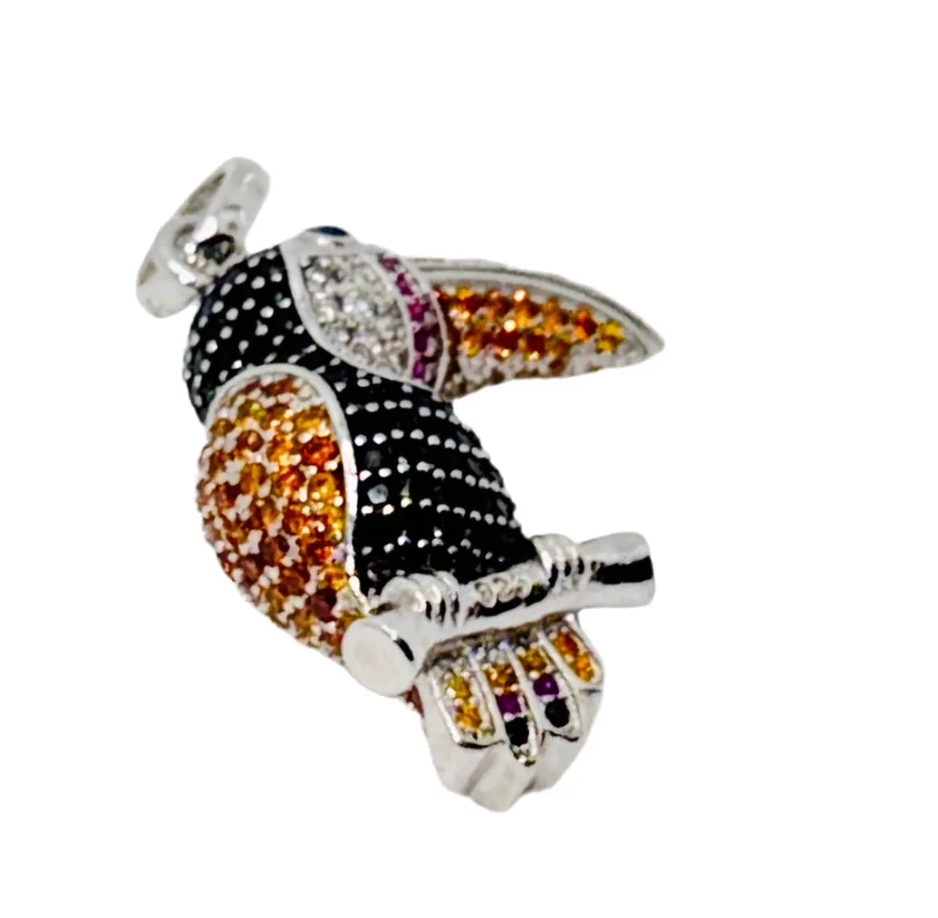 Toucan jewelry Pendant Colorful Birds Toucan Brand Fashion 925 Sterling Silver Jewelry Europe Bijoux Accessories Gift For Woman Men Girls Generic
