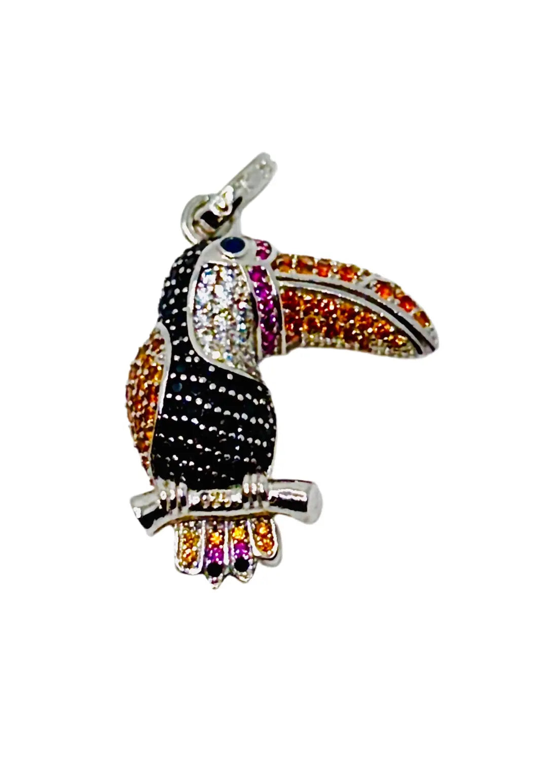 Toucan jewelry Pendant Colorful Birds Toucan Brand Fashion 925 Sterling Silver Jewelry Europe Bijoux Accessories Gift For Woman Men Girls Generic