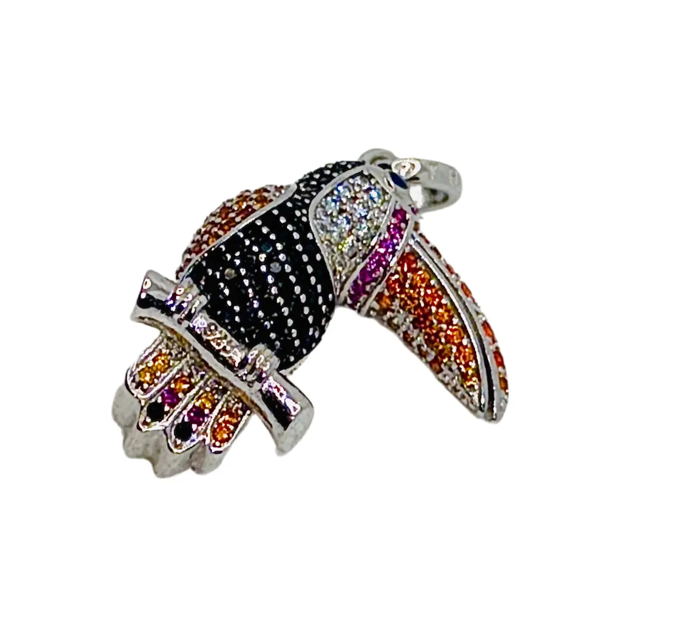 Toucan jewelry Pendant Colorful Birds Toucan Brand Fashion 925 Sterling Silver Jewelry Europe Bijoux Accessories Gift For Woman Men Girls Generic