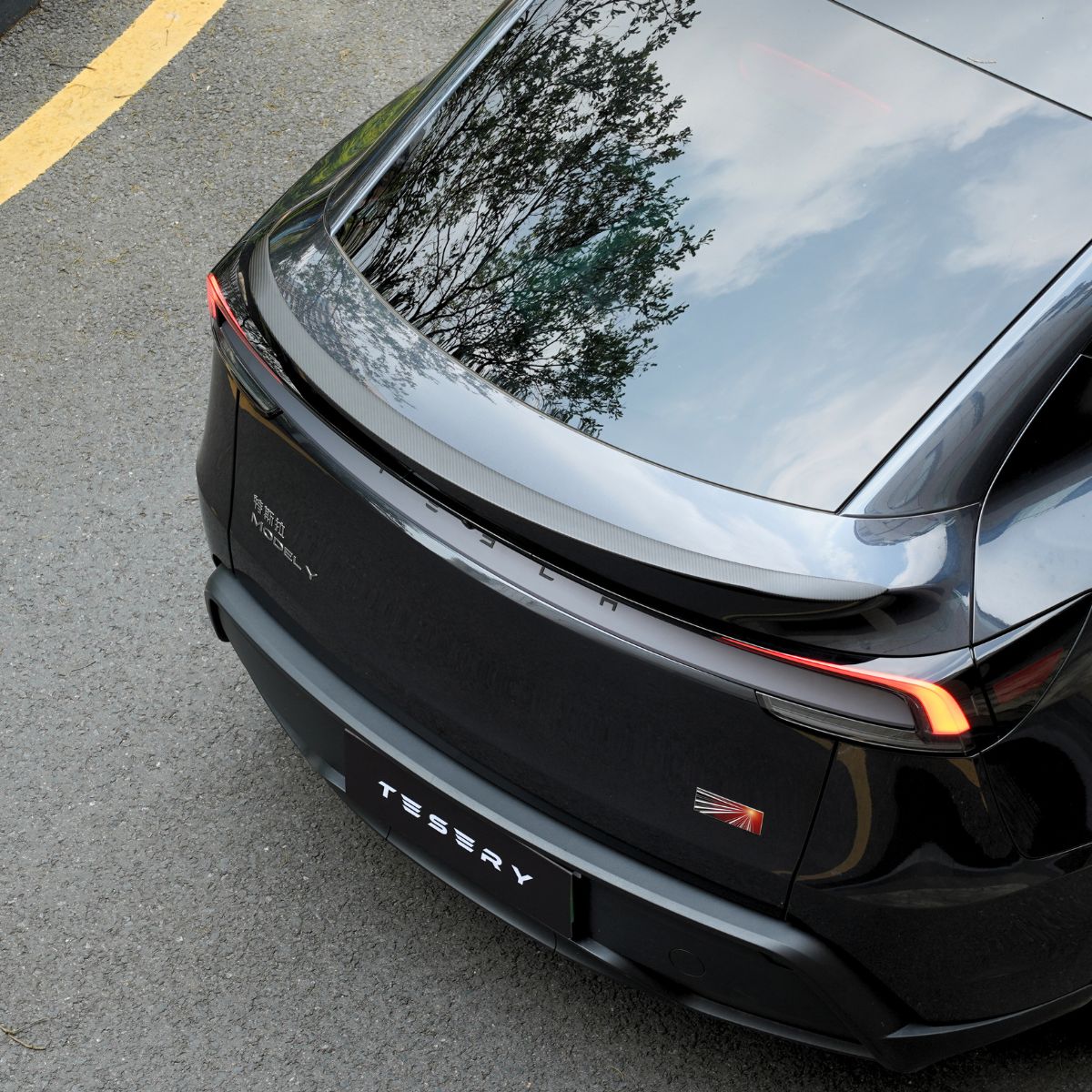 Performance Style Dry Carbon Fiber Spoiler for Tesla Model Y Juniper 2025+ Tesery Official Store Carbon Fiber Spoiler TRUST 365 Media