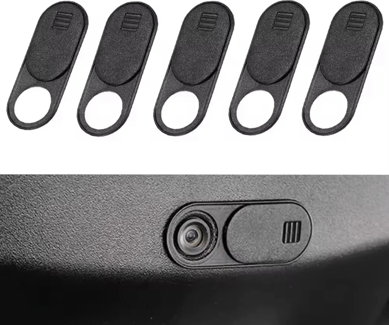 Privacy Protector Camera Cover For Tesla Model 3 Y Center Console Accessories Webcam Slide Switch Blocker Interior Sticker Trim Trust Media 365 Black / 10-Pack camera privacy cover 45.99