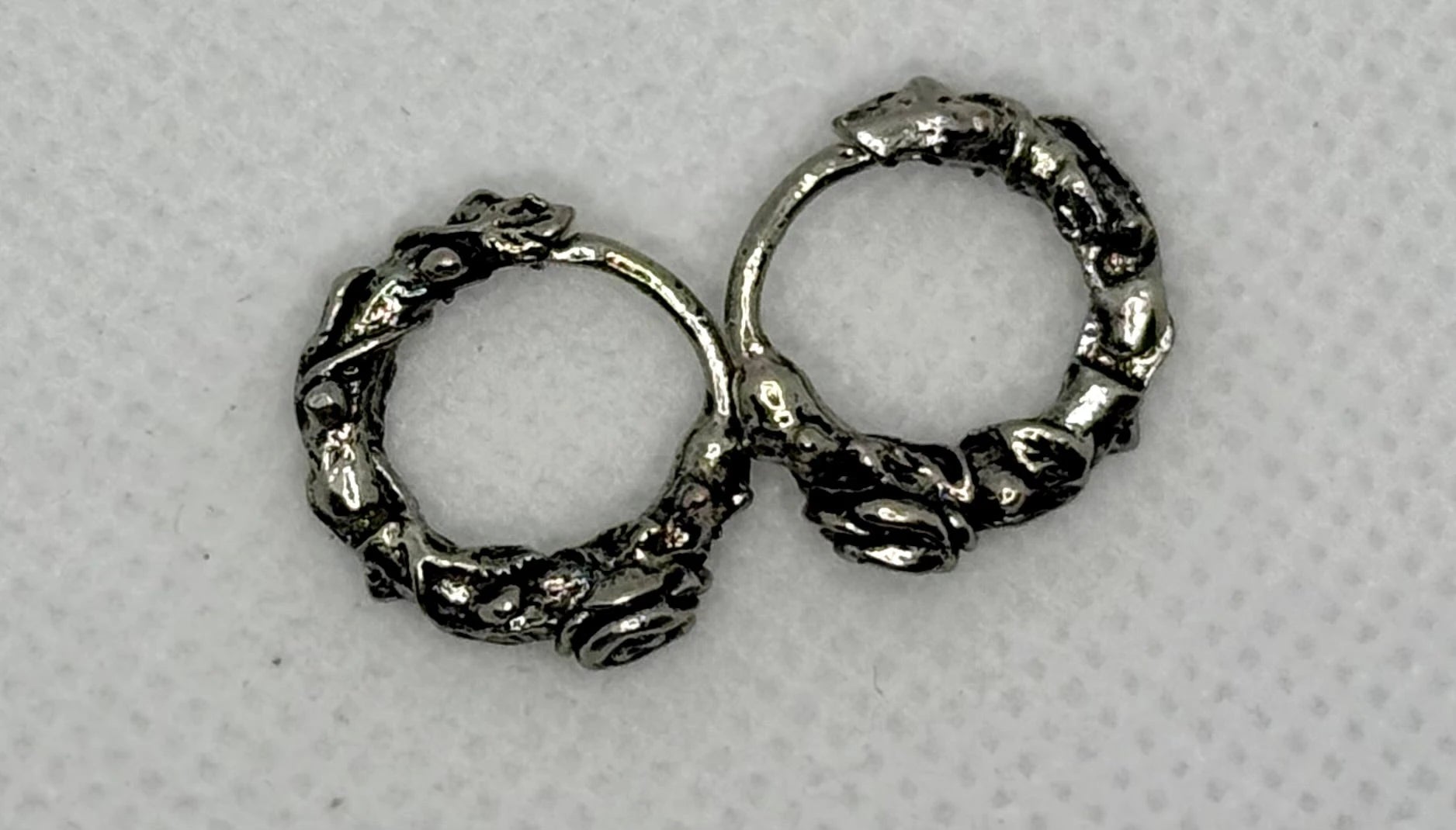 Retro Timbo Rose Hoop Earrings – Trendy 925 Sterling Silver Statement Generic