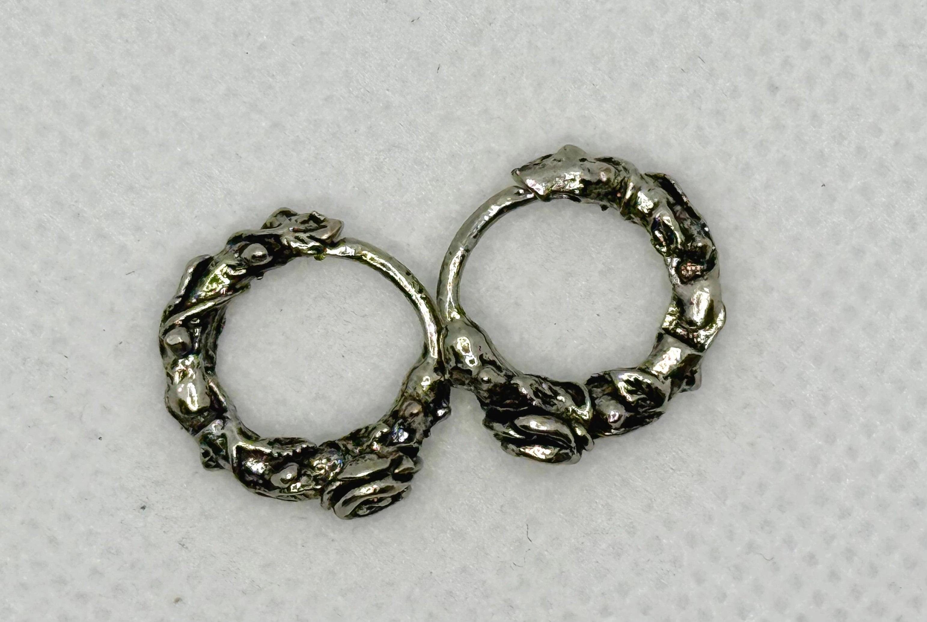 Retro Timbo Rose Hoop Earrings – Trendy 925 Sterling Silver Statement Generic