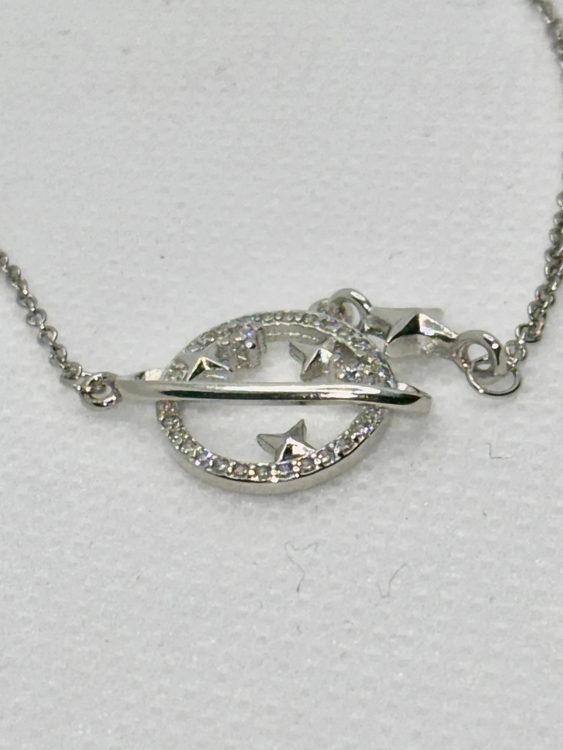 S925 Sterling Silver Necklace Planet Collection Star Zircon Pendant Necklace Trust Media 365 Necklace TRUST 365 Media