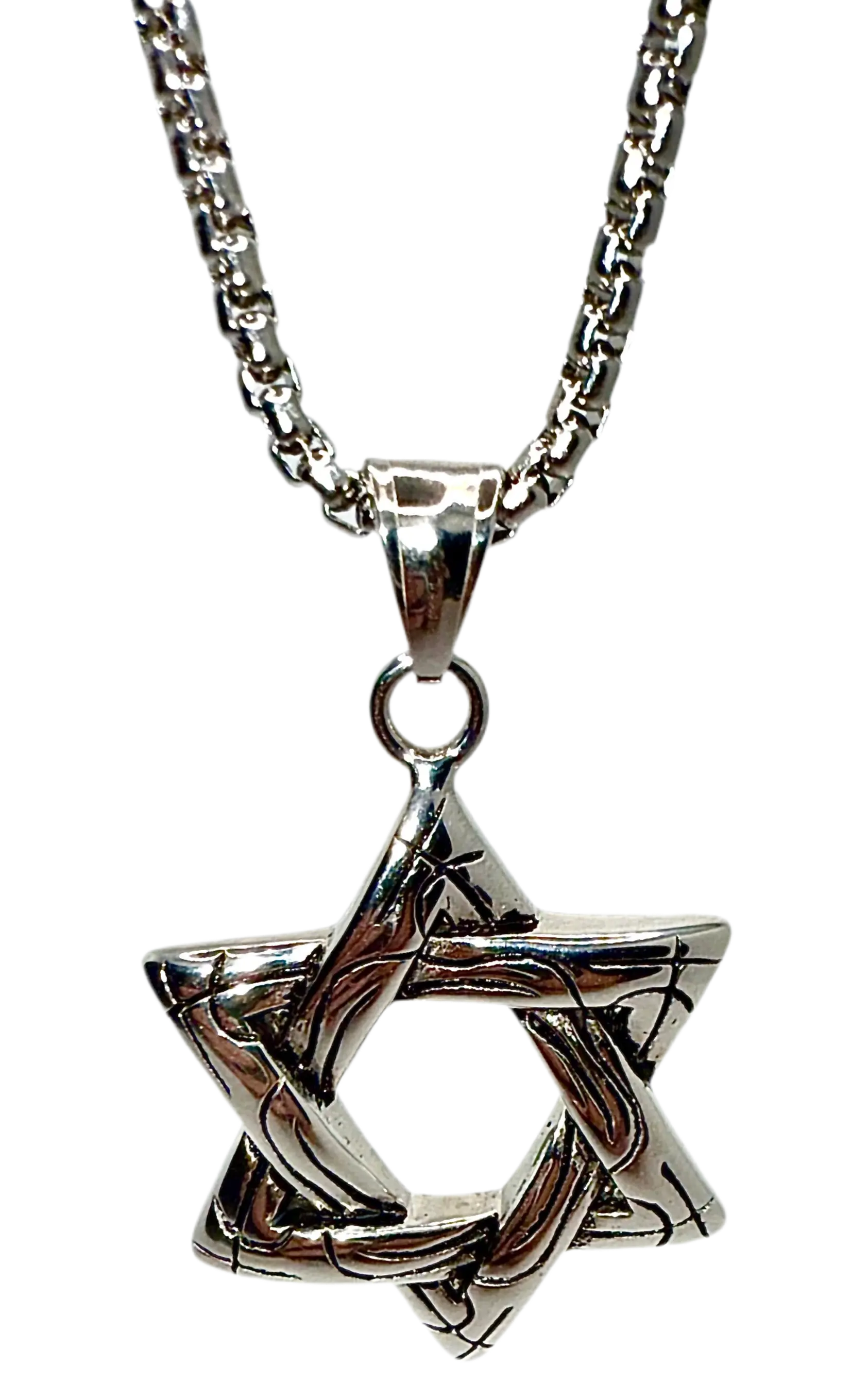 stainless steel necklace Punk Star Necklace – Vintage Long Statement Pendant Generic