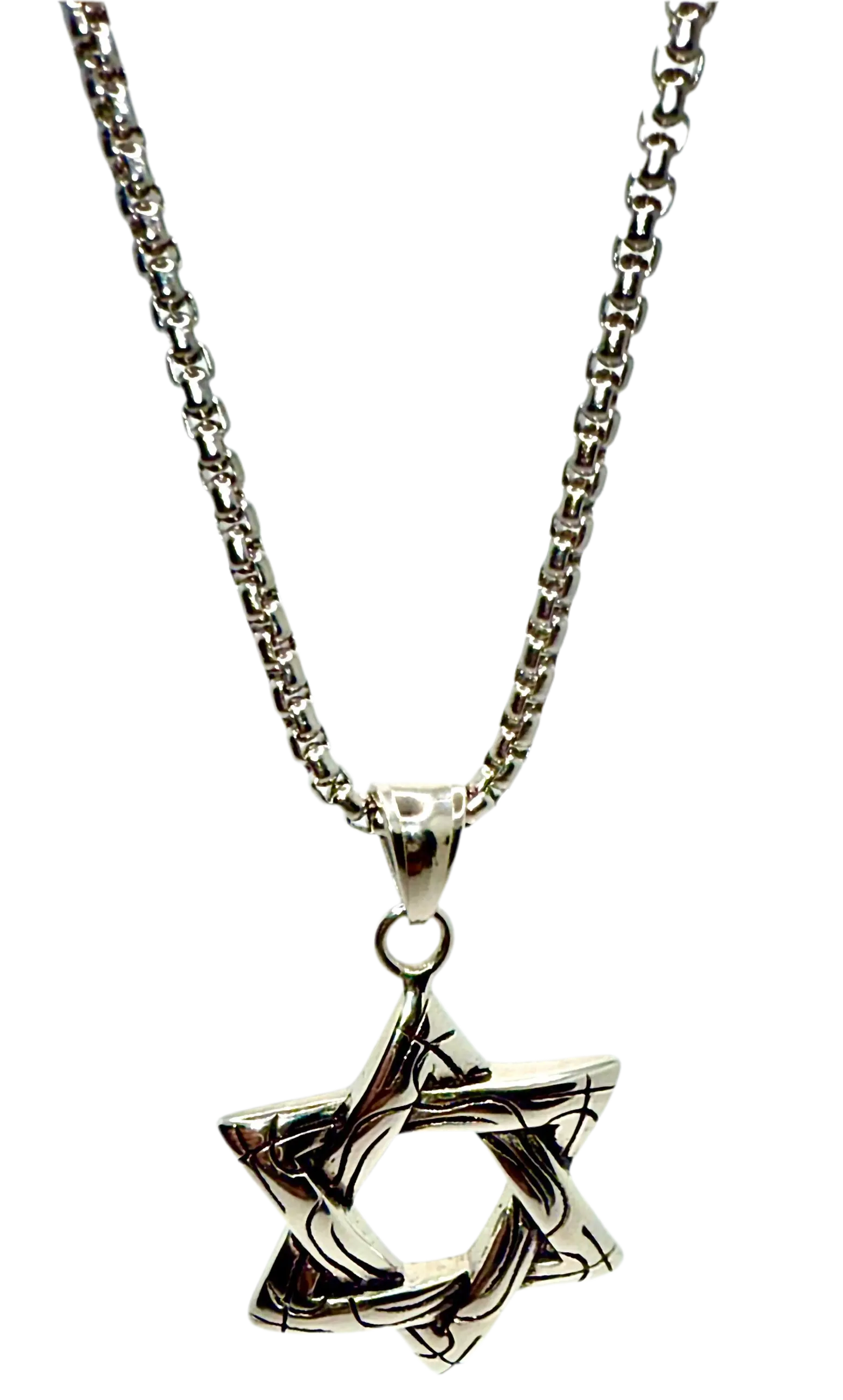 stainless steel necklace Punk Star Necklace – Vintage Long Statement Pendant Generic