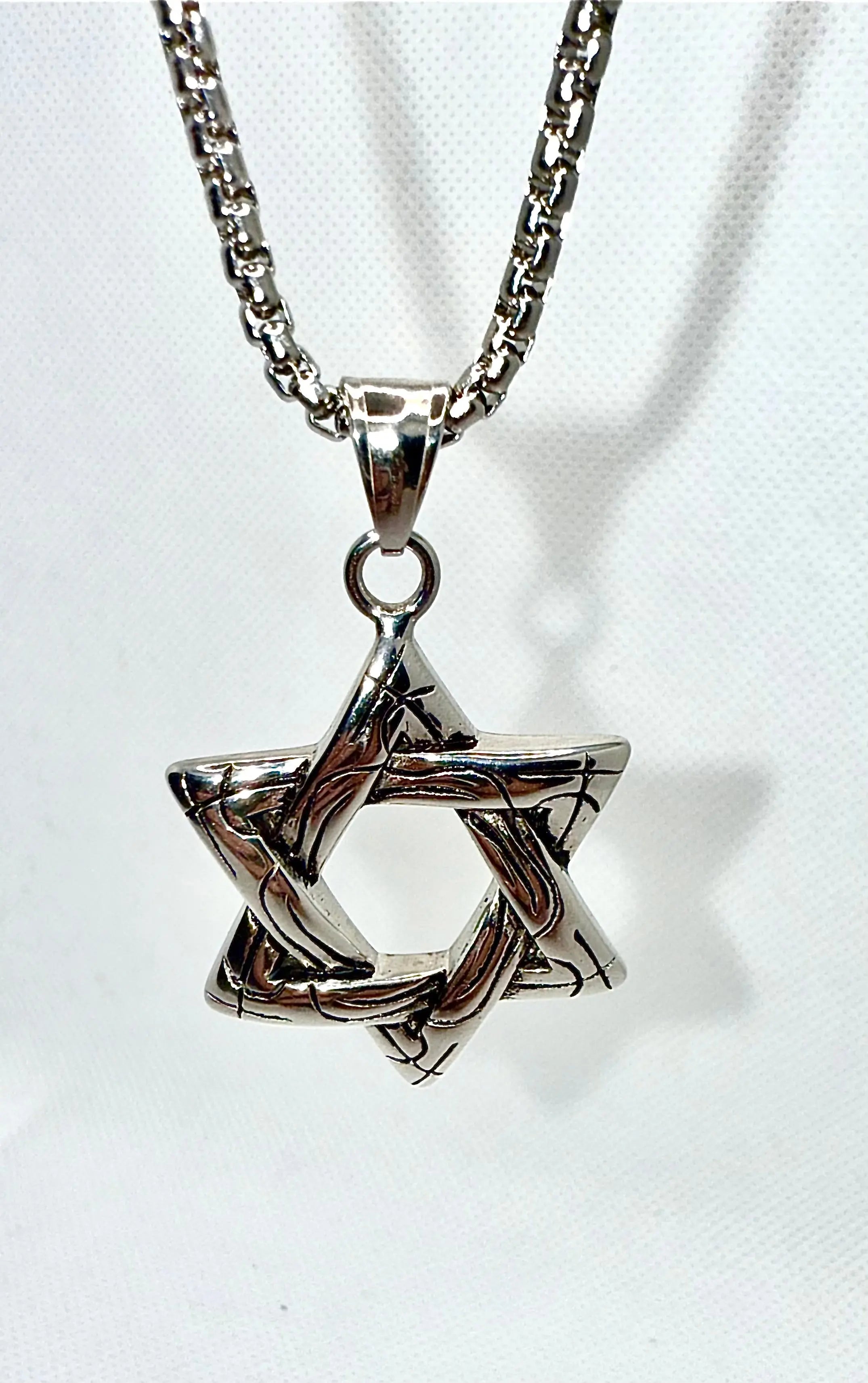 stainless steel necklace Punk Star Necklace – Vintage Long Statement Pendant Generic