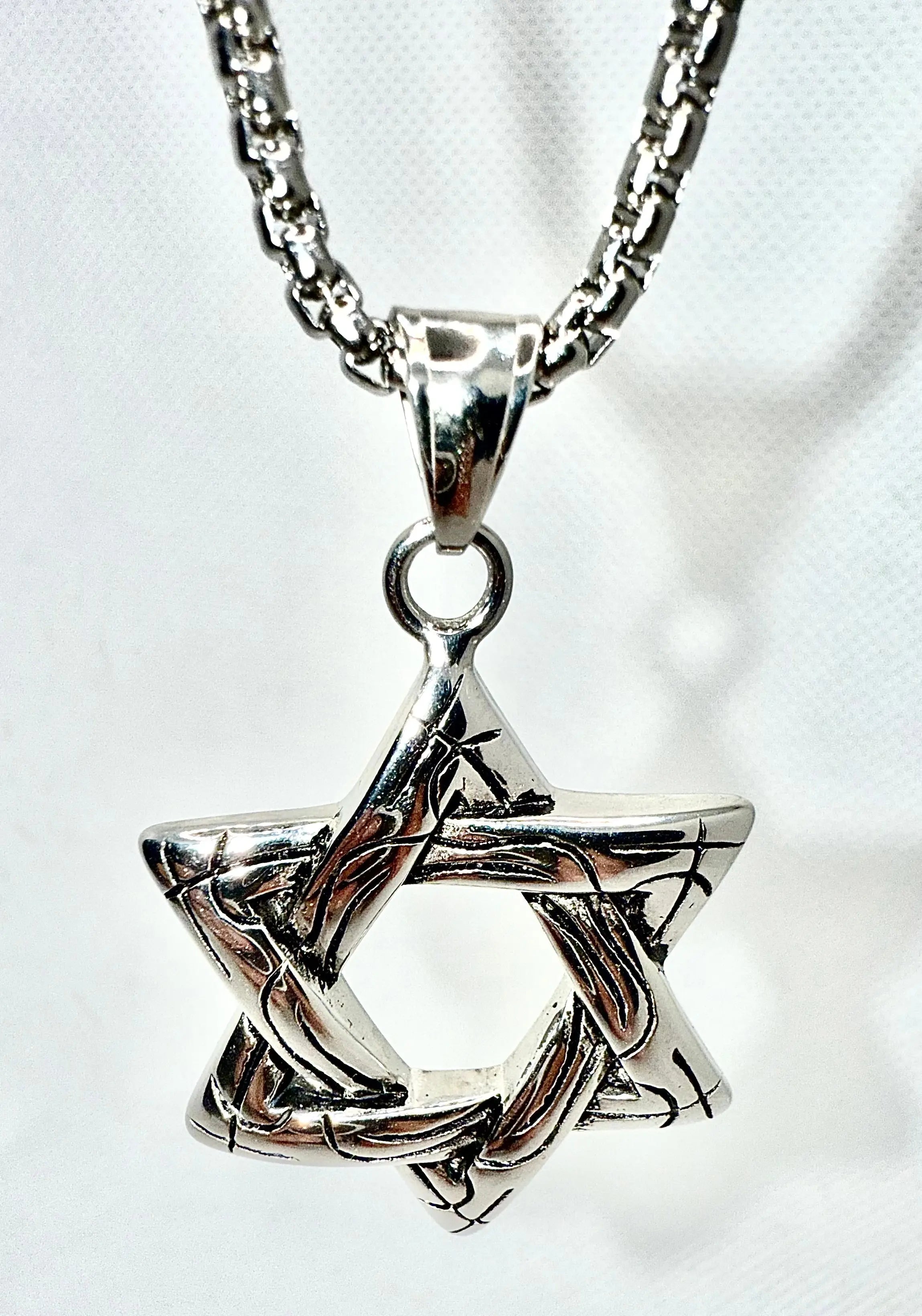 stainless steel necklace Punk Star Necklace – Vintage Long Statement Pendant Generic