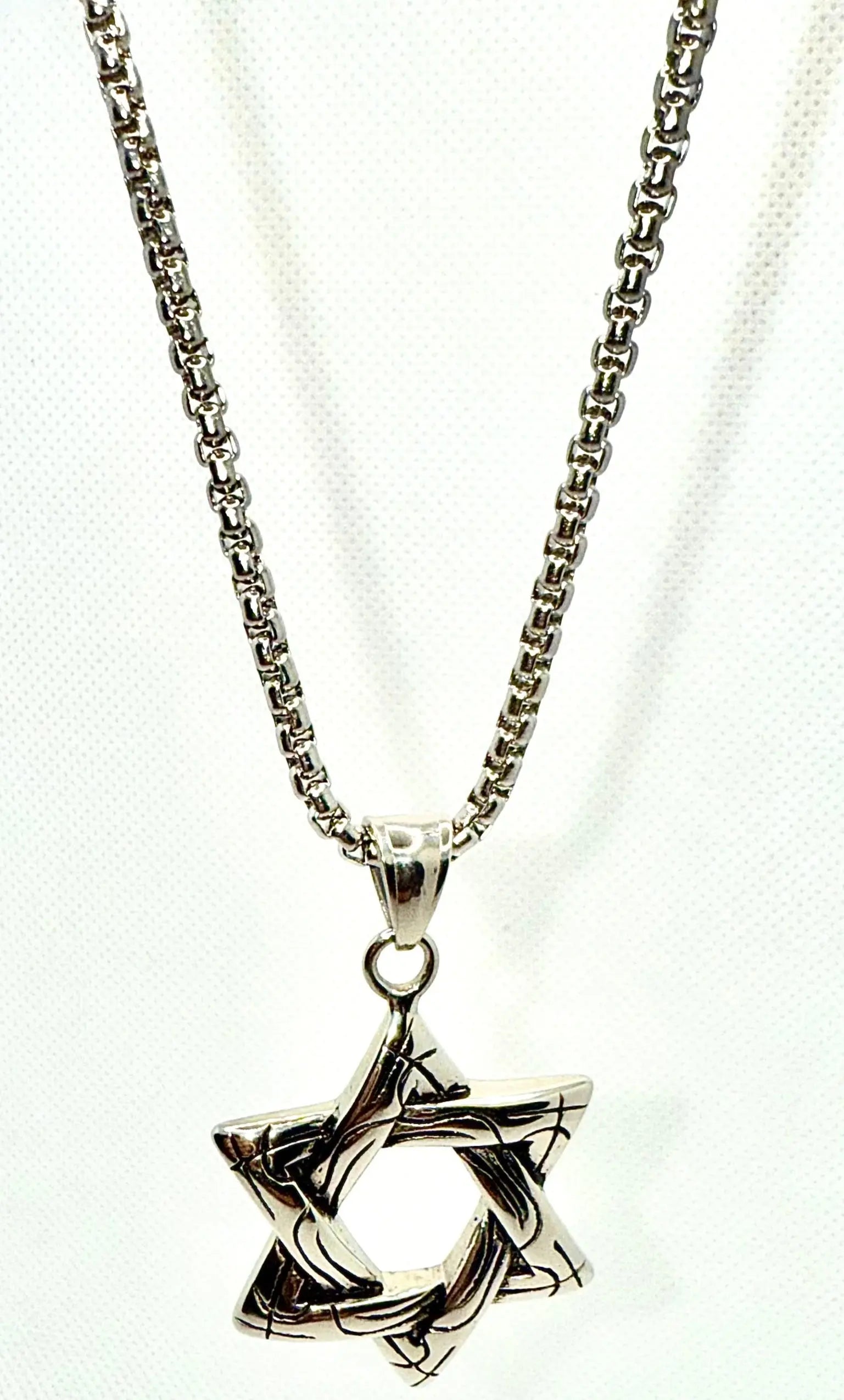 stainless steel necklace Punk Star Necklace – Vintage Long Statement Pendant Generic