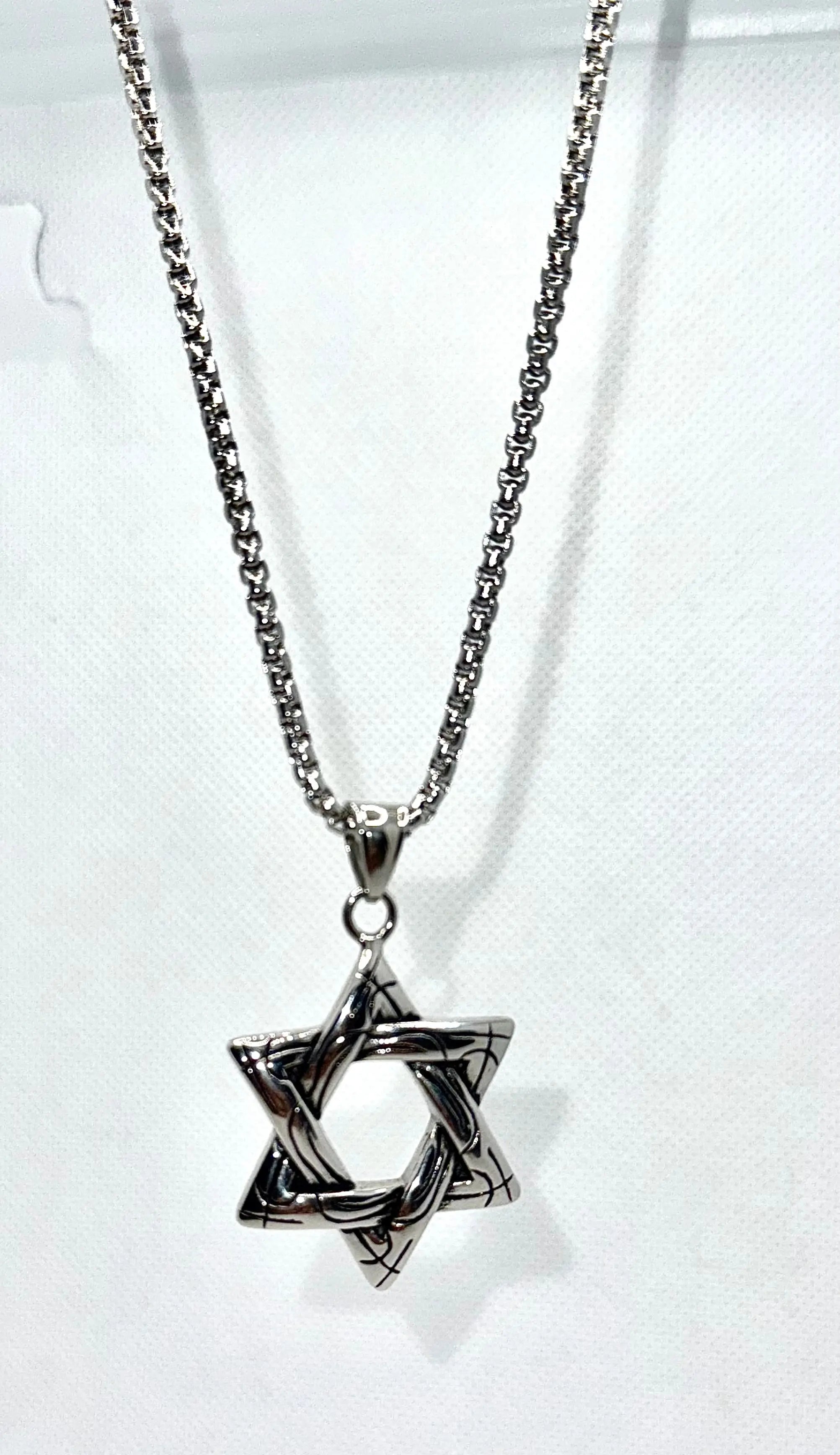 stainless steel necklace Punk Star Necklace – Vintage Long Statement Pendant Generic