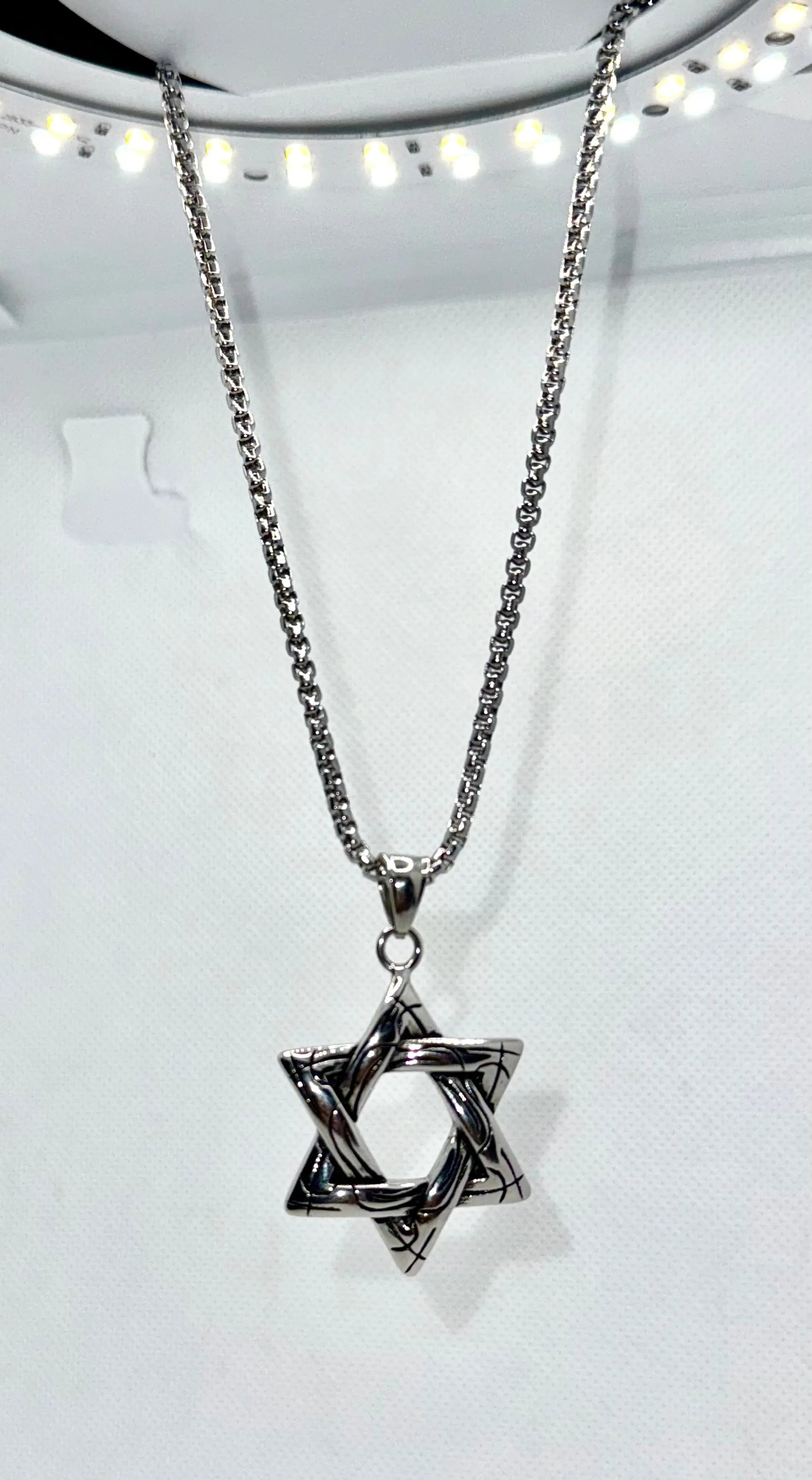 stainless steel necklace Punk Star Necklace – Vintage Long Statement Pendant Generic