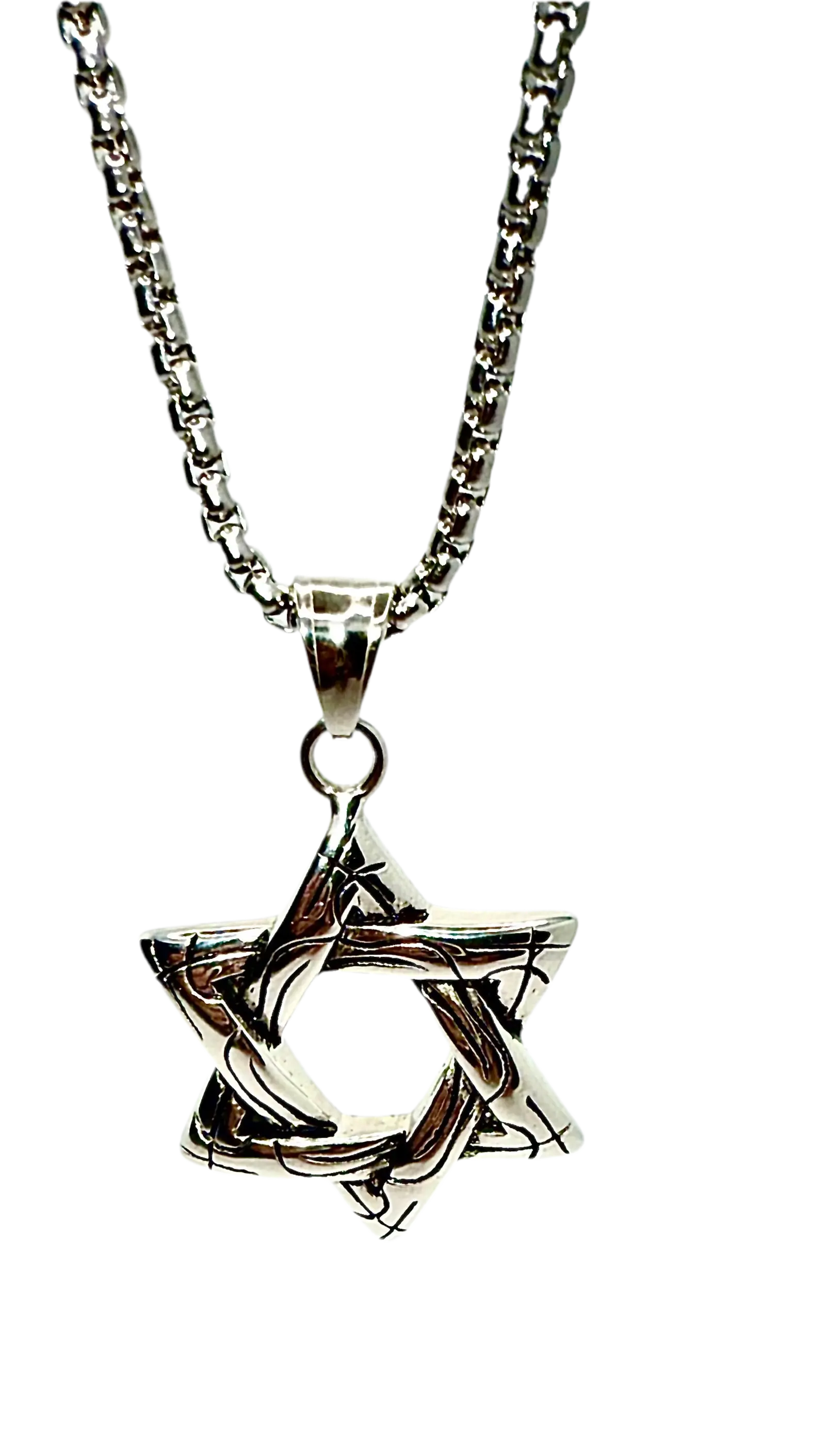 stainless steel necklace Punk Star Necklace – Vintage Long Statement Pendant Generic