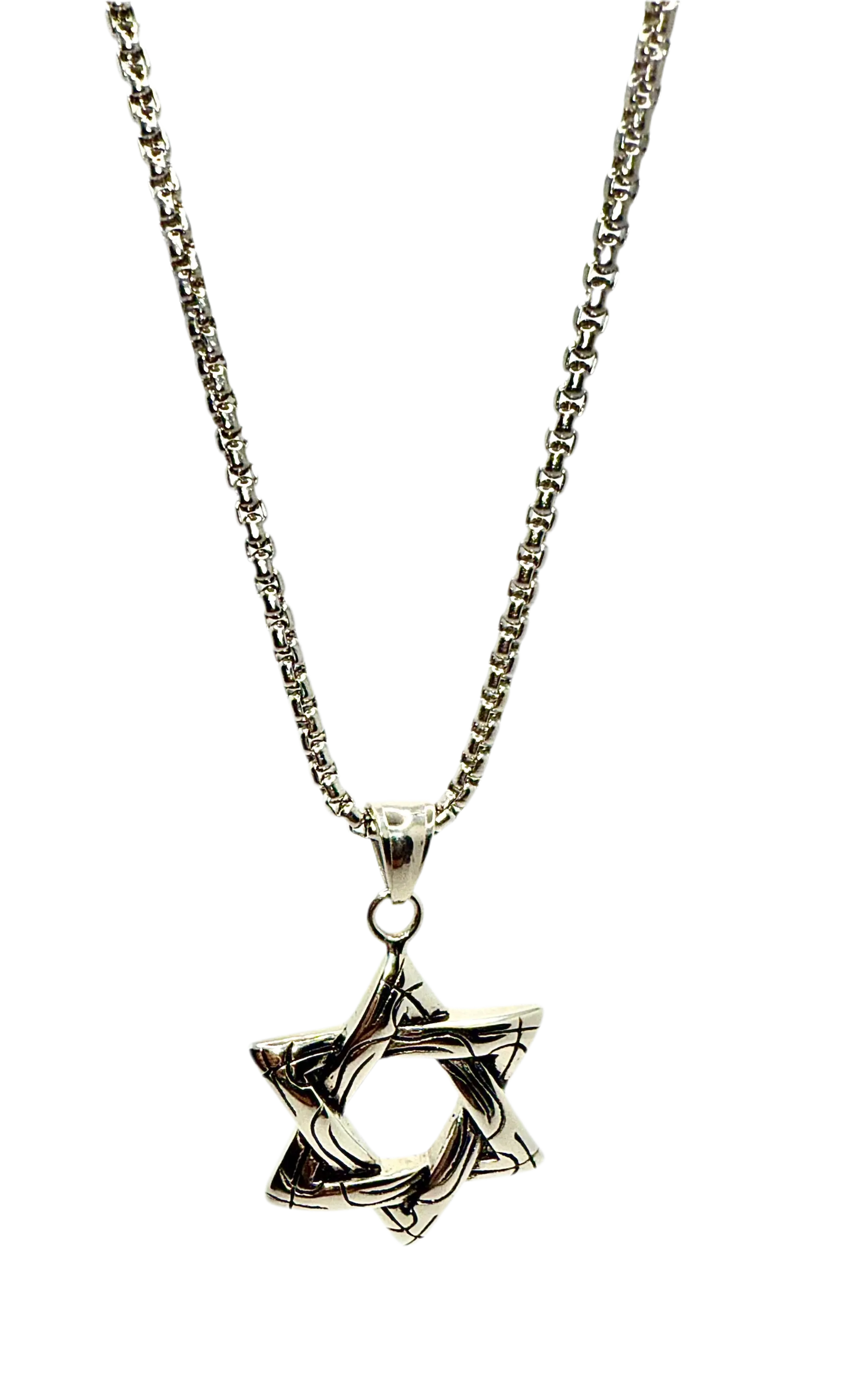 stainless steel necklace Punk Star Necklace – Vintage Long Statement Pendant Generic