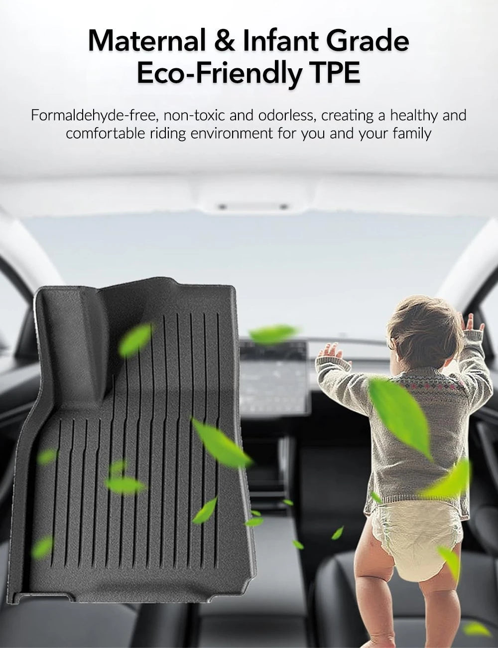 TESERY TPE All Weather Floor Mats for Tesla Model Y & Model 3 Tesery Official Store
