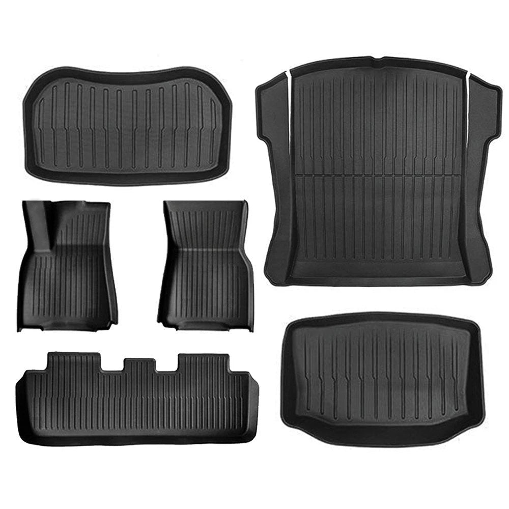 TESERY TPE All Weather Floor Mats for Tesla Model Y & Model 3 Tesery Official Store Model 3 (2019-2023.10) / Left-Hand Drive (6 PCS)