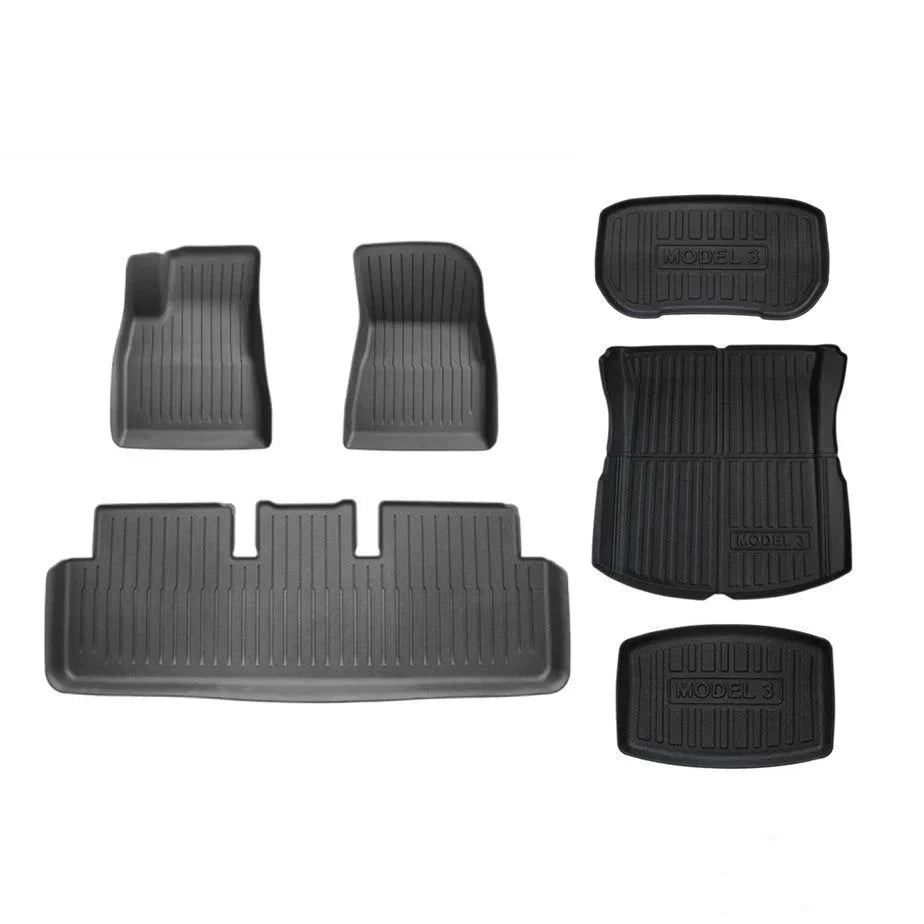TESERY TPE All Weather Floor Mats for Tesla Model Y & Model 3 Tesery Official Store Model 3 Highland (2023.11-Present) / Left-Hand Dri