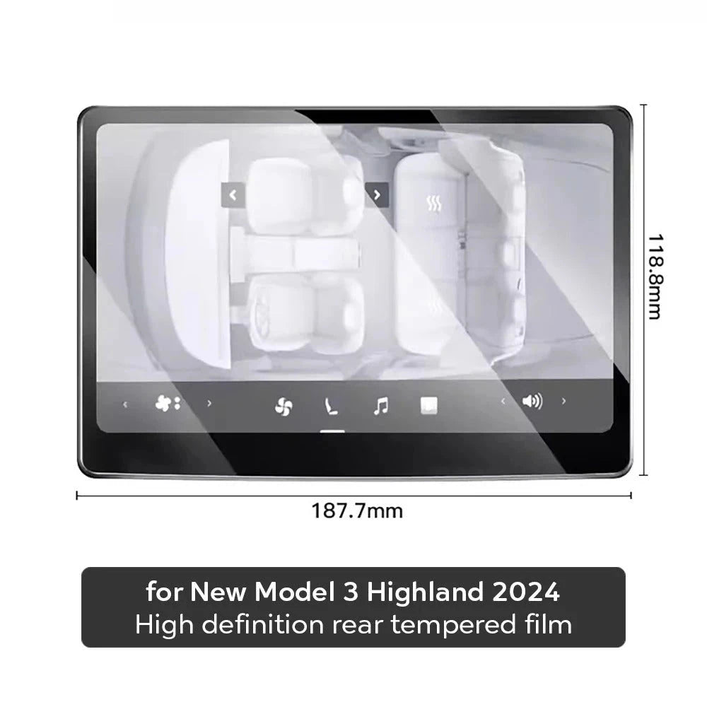 Tempered Glass Film Protector for New Tesla Model 3 Highland 2024 Model Y Launch Juniper 2025 Center Control Touch Screen TRUST 365 Media tesla window sunscreen protector TRUST 365 Media