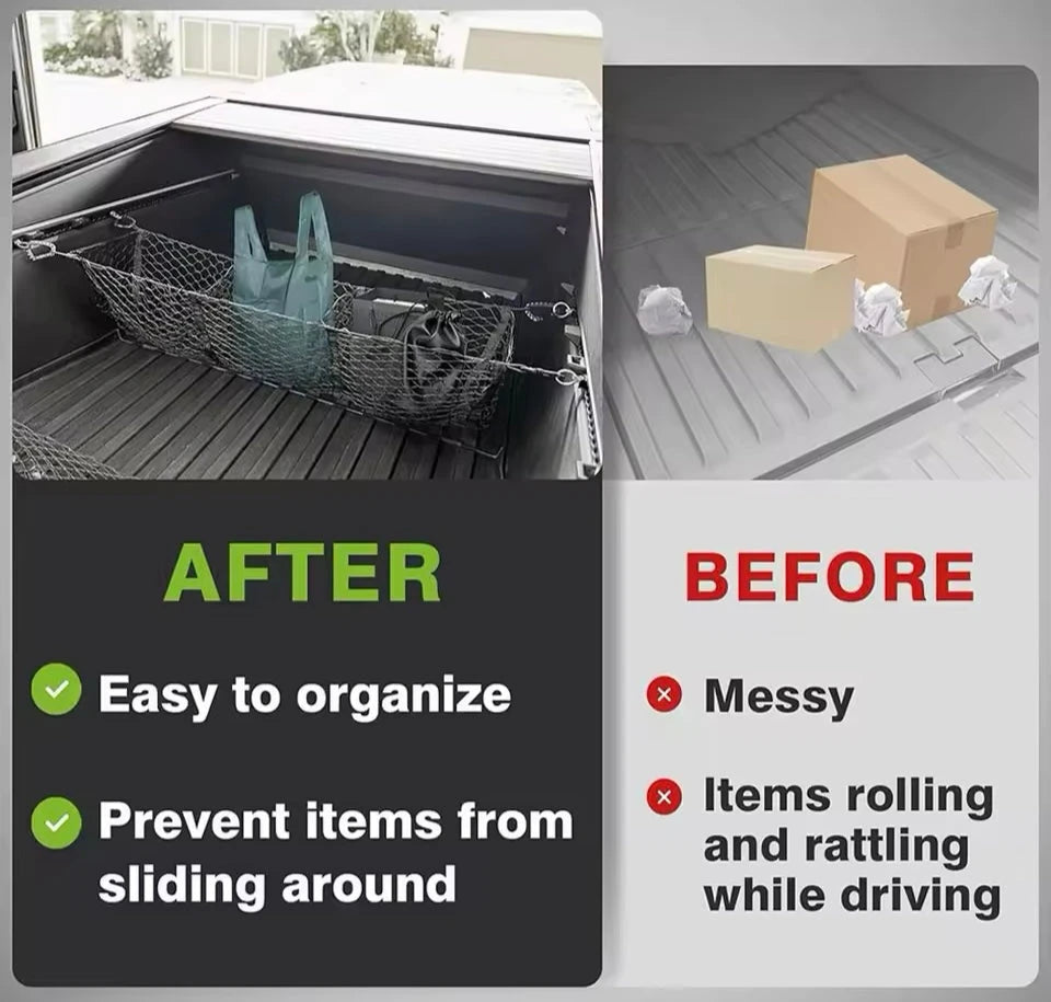 Trunk Storage 4 Pocket Car Trunk Luggage Net Storage For Cybertruck 2024 Car Storage Supplies Trust Media 365 storage TRUST 365 Media