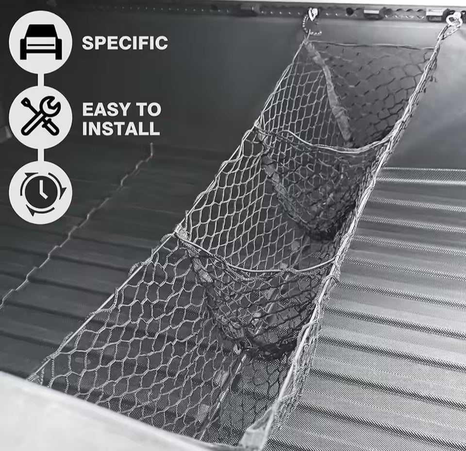 Trunk Storage 4 Pocket Car Trunk Luggage Net Storage For Cybertruck 2024 Car Storage Supplies Trust Media 365 storage TRUST 365 Media