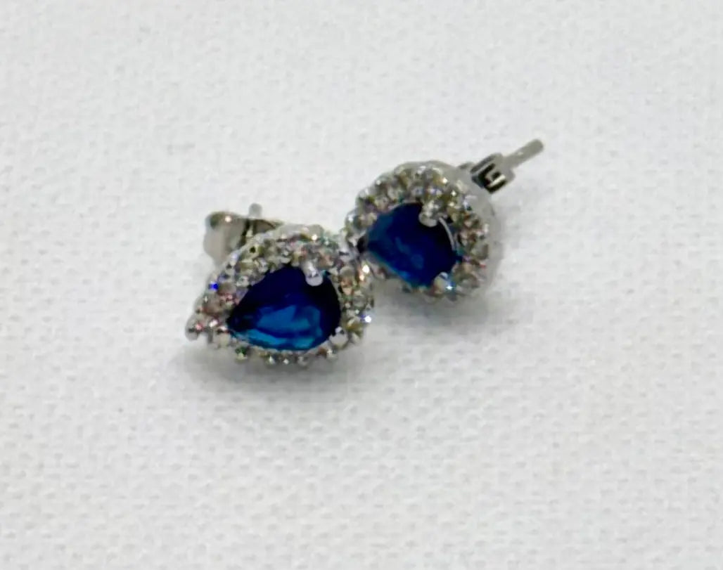 Vintage Red Crystal Earrings – 925 Sterling Silver Charm for Women Generic