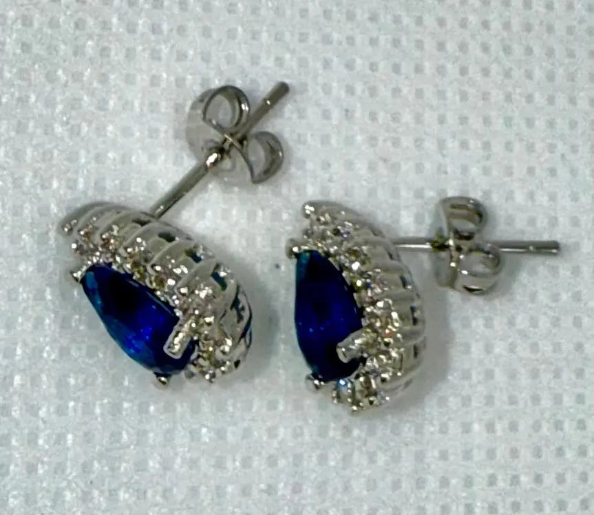 Vintage Red Crystal Earrings – 925 Sterling Silver Charm for Women Generic