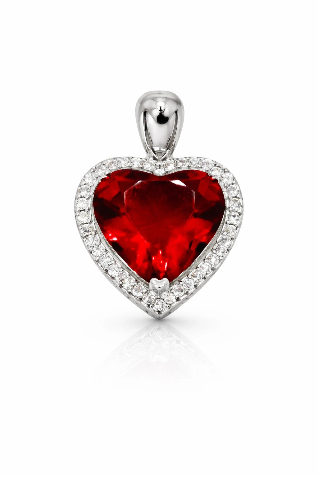 Vintage jewelry Vintage Ruby Heart Pendant – Sterling Silver Fine Jewelry Trust Media 365 Jewlery TRUST 365 Media
