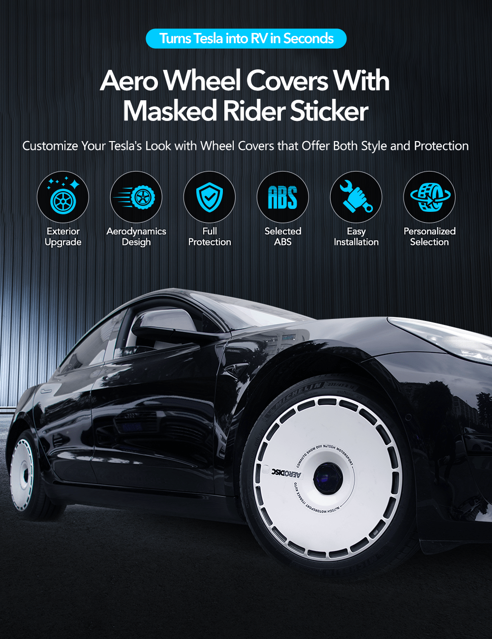 TESERY Aero DISC Wheel Covers for Model Y / Model 3 Highland Tesery Official Store