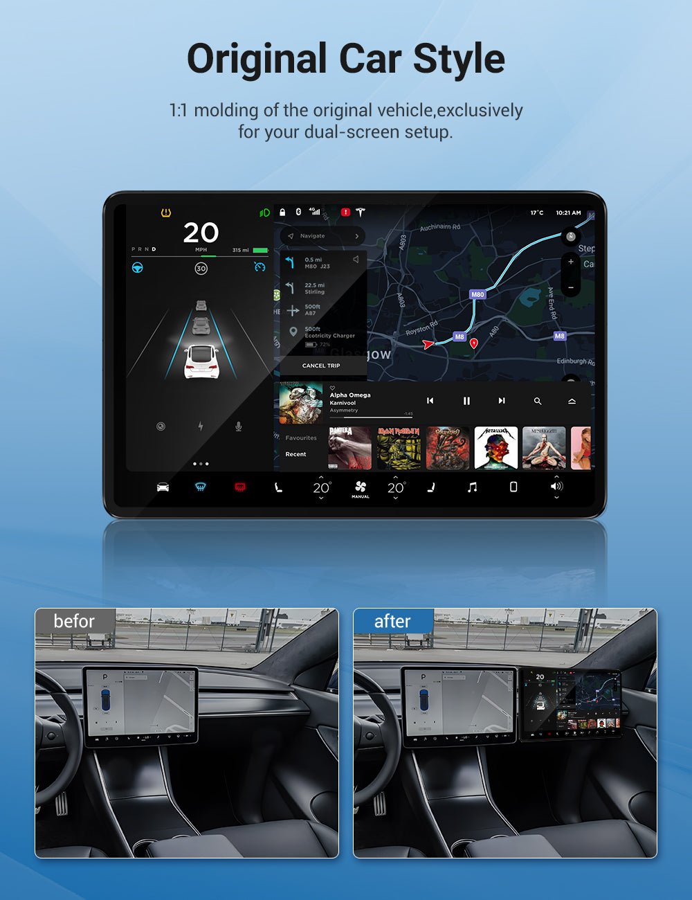 Exclusive Passenger Entertainment Screen for Tesla Model 3/Y Tesery Official Store