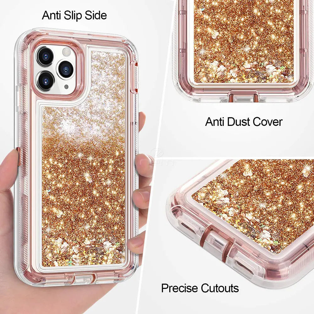 iPhone 11 5.8 Liquid Glitter Defender Cases Generic