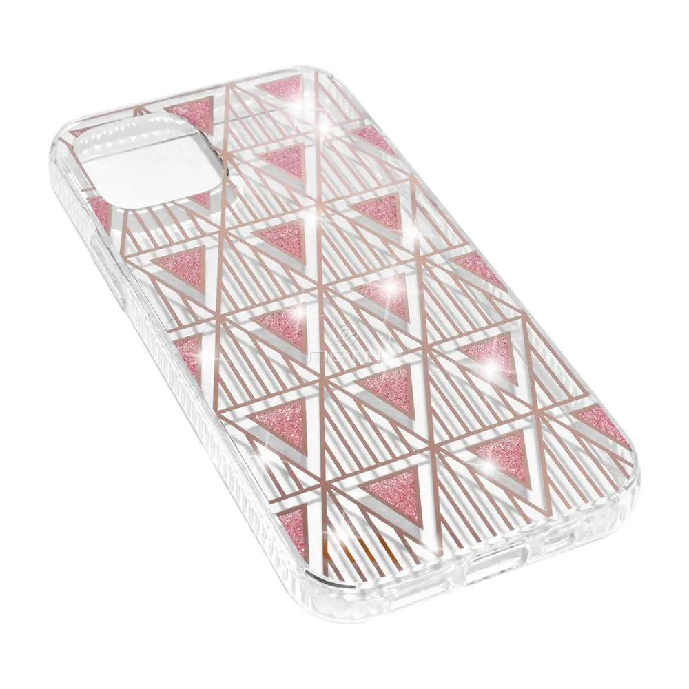 iPhone 12/12 Pro (6.1) Design Diamond, Purple Splash, White Flowers, Black Flowers Generic