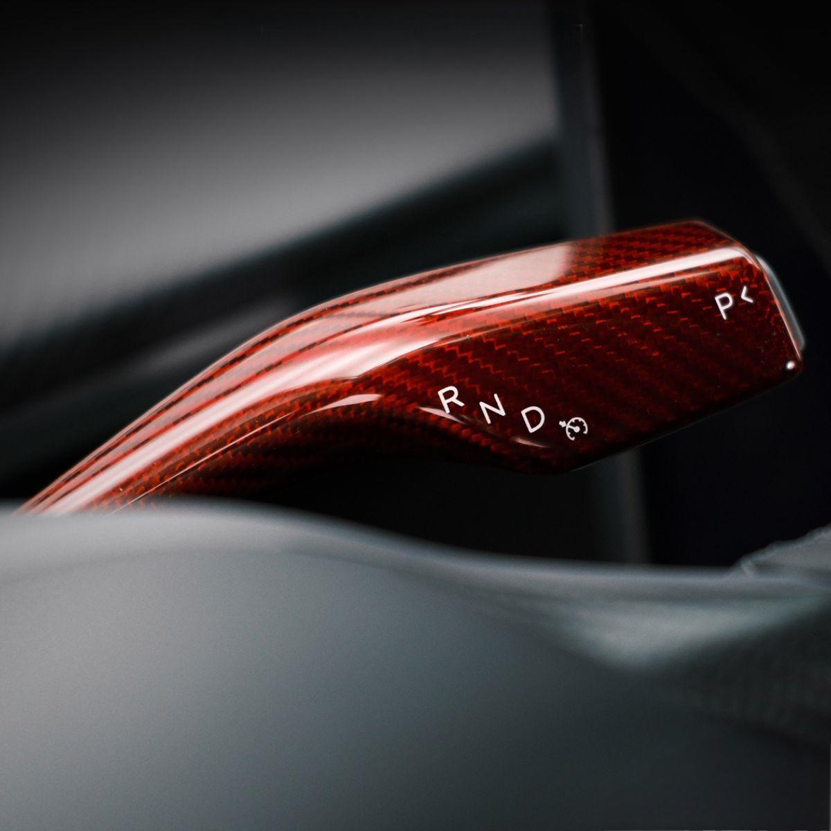 TESERY Model 3 / Y Stalks Turn Signal Cover - Dry Carbon Fiber Interior Mods Tesery Official Store