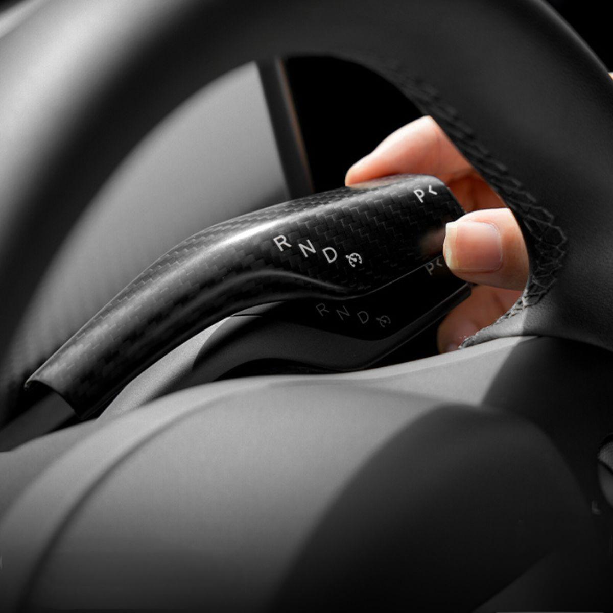 TESERY Model 3 / Y Stalks Turn Signal Cover - Dry Carbon Fiber Interior Mods Tesery Official Store