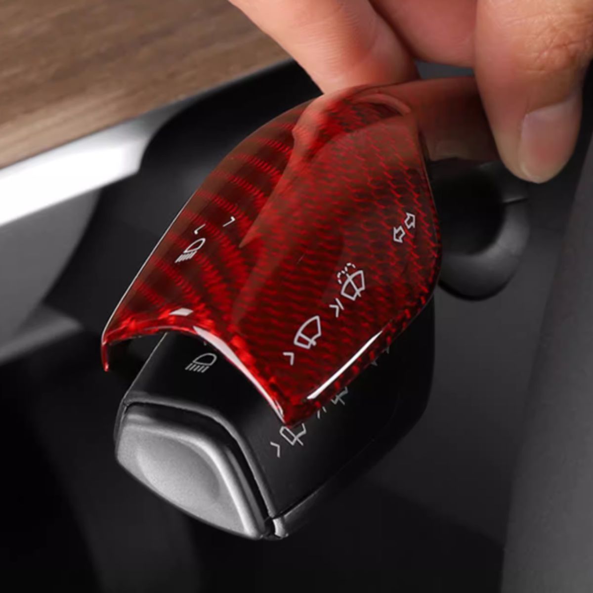 TESERY Model 3 / Y Stalks Turn Signal Cover - Dry Carbon Fiber Interior Mods Tesery Official Store