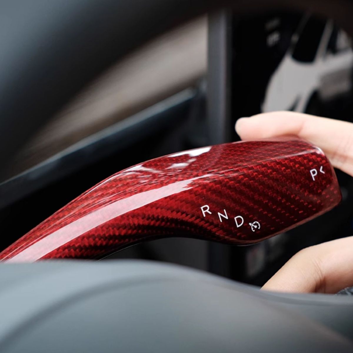 TESERY Model 3 / Y Stalks Turn Signal Cover - Dry Carbon Fiber Interior Mods Tesery Official Store